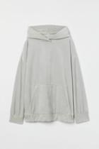 H & M - Velour Hoodie - Turquoise