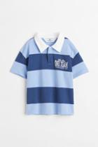 H & M - Oversized Cotton Rugby Shirt - Blue