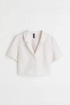 H & M - Crop Shirt - Beige