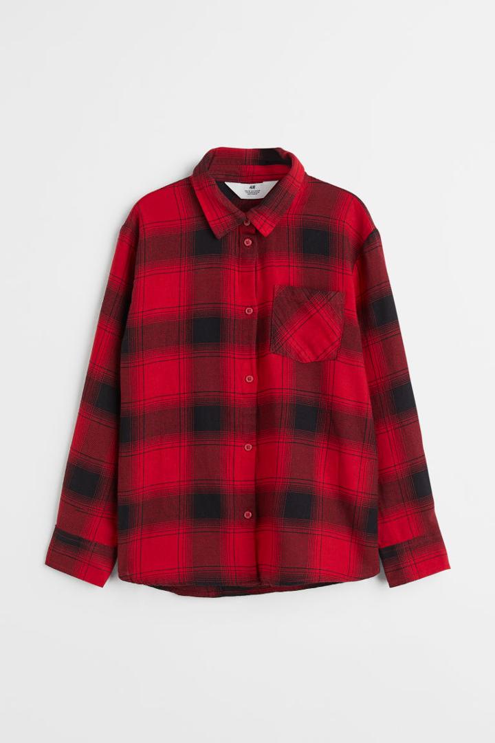H & M - Cotton Shirt - Red