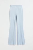 H & M - Ribbed Velour Leggings - Blue