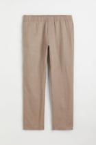 H & M - Regular Fit Linen Pants - Brown
