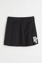 H & M - Short Twill Skirt - Black