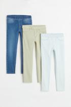 H & M - 3-pack Denim Jeggings - Green