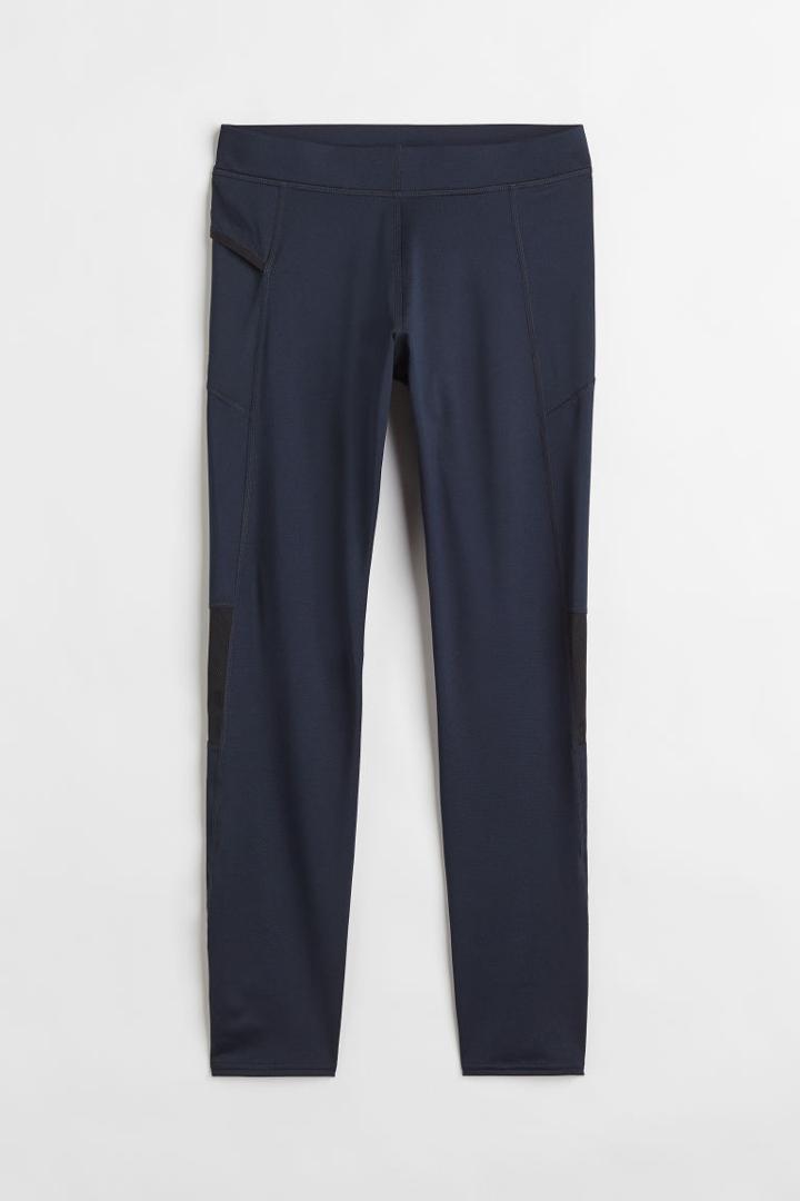 H & M - Fast-drying Running Tights - Blue