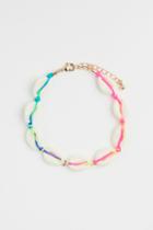H & M - Anklet With Shell-shaped Beads - Beige