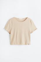 H & M - Fitted Top - Beige