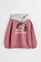 H & M - Printed Hoodie - Pink