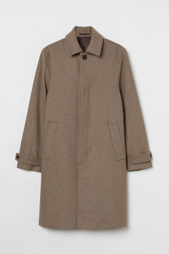 H & M - Wool-blend Car Coat - Beige