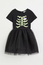H & M - Tulle-skirt Dress - Black