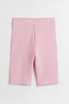H & M - Ribbed Bike Shorts - Pink