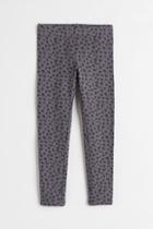 H & M - Leggings With Brushed Inside - Gray