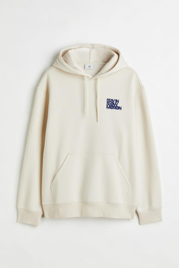 H & M - Relaxed-fit Hoodie - Beige
