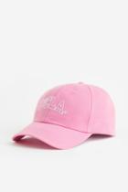 H & M - Embroidered Cap - Pink