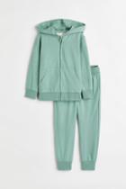 H & M - 2-piece Cotton Jersey Set - Green