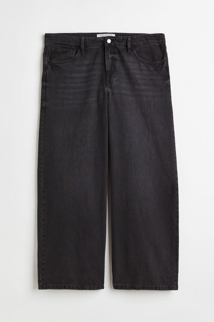 H & M - H & M+ Wide Low Jeans - Black