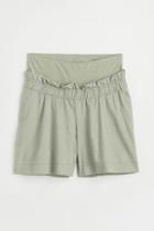 H & M - Mama Linen-blend Shorts - Green