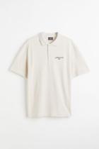 H & M - Relaxed Fit Polo Shirt - Beige