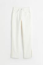 H & M - Straight High Jeans - White
