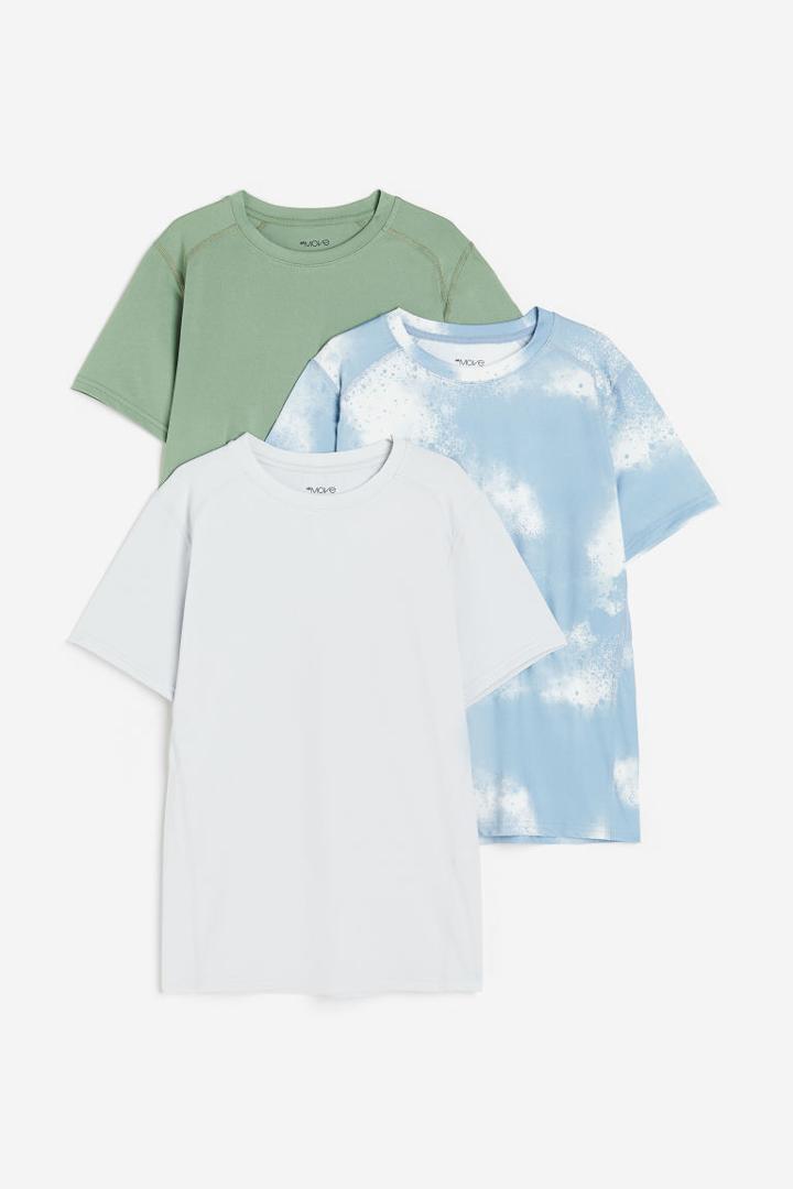 H & M - 3-pack Sports Shirts - Green