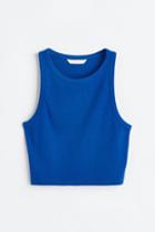 H & M - Cropped Tank Top - Blue