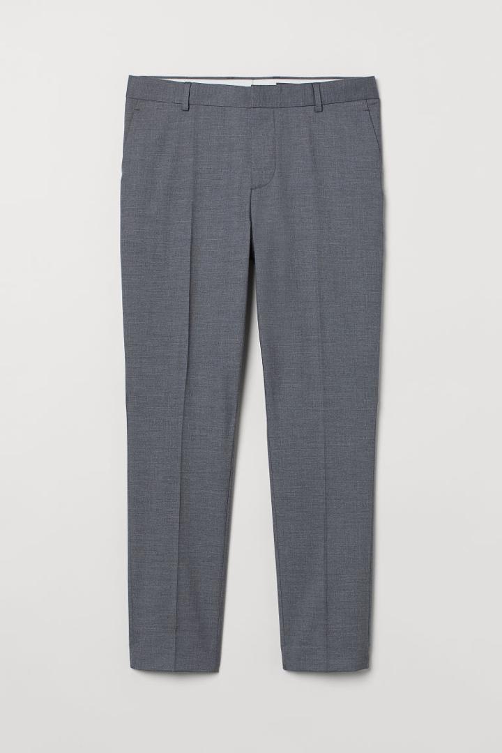 H & M - Skinny Fit Suit Pants - Gray