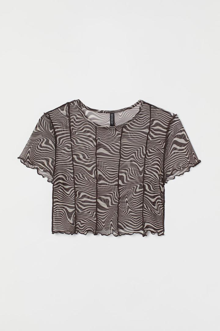 H & M - H & M+ Crop Top - Brown
