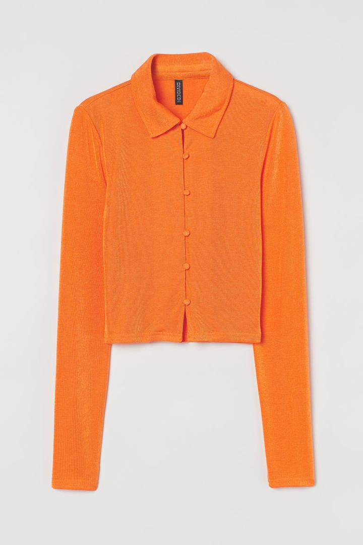 H & M - Jersey Shirt - Orange
