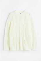 H & M - Trashed Sweater - White