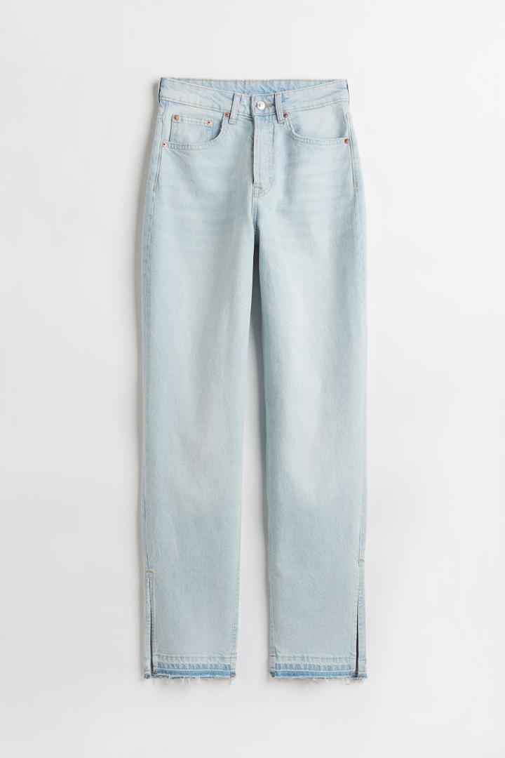 H & M - Straight High Jeans - Blue