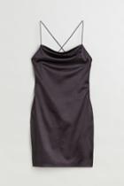 H & M - Open-backed Bodycon Dress - Black