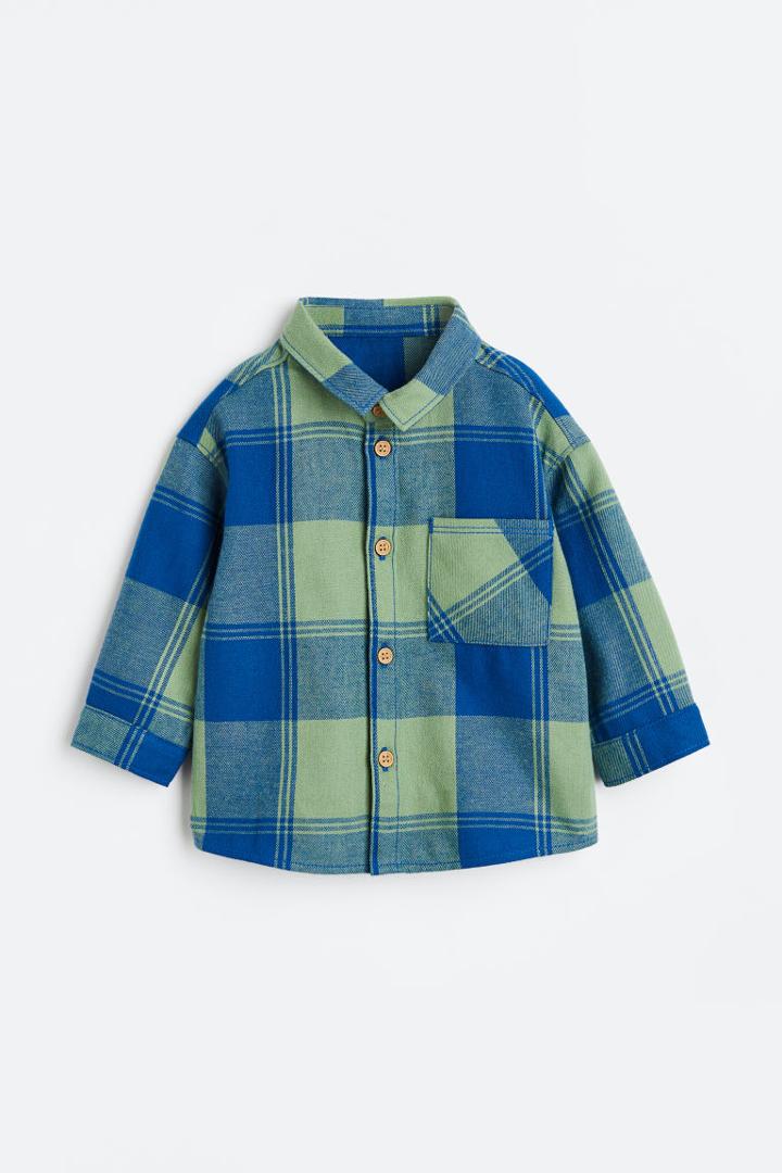 H & M - Flannel Shirt - Green