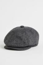 H & M - Wool-blend Flat Cap - Black