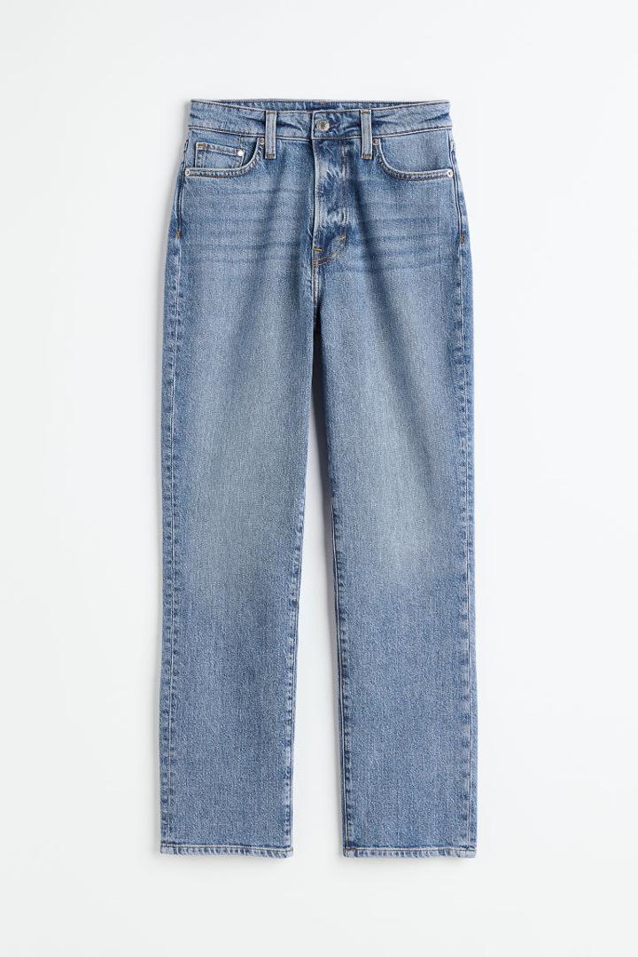 H & M - Mom Ultra High Ankle Jeans - Blue