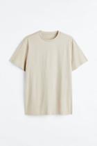 H & M - Regular Fit Crew-neck T-shirt - Beige