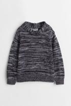 H & M - Chimney-collar Sweater - Black