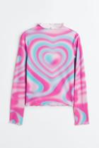 H & M - Long-sleeved Top - Pink