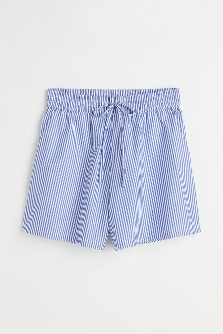 H & M - Cotton Pull-on Shorts - Blue
