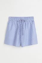 H & M - Cotton Pull-on Shorts - Blue
