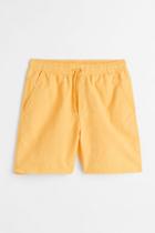 H & M - Relaxed Fit Nylon Shorts - Yellow