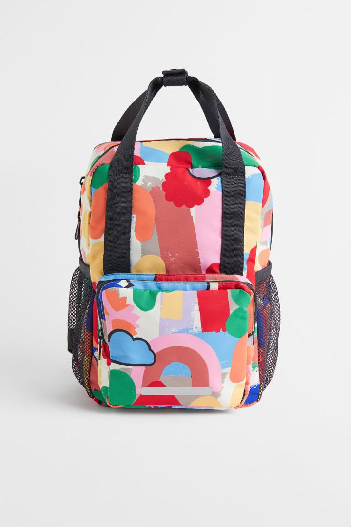 H & M - Patterned Backpack - Red