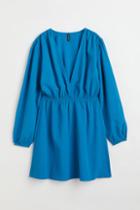 H & M - Crped Dress - Blue