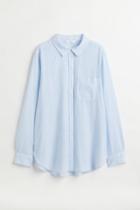 H & M - Linen-blend Shirt - Blue
