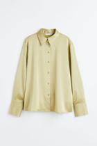 H & M - Fitted Shirt - Yellow