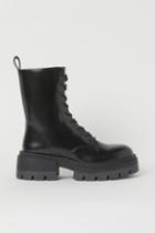 H & M - Chunky Ankle Boots - Black