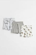 H & M - 3-pack Jersey Shorts - Gray