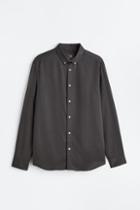 H & M - Regular Fit Lyocell Shirt - Gray
