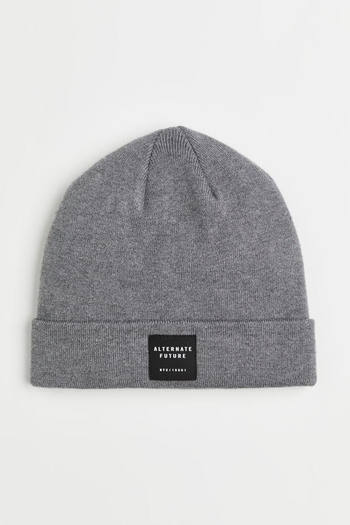 H & M - Fine-knit Hat - Gray