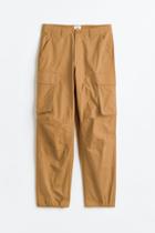 H & M - Relaxed Fit Cargo Pants - Yellow