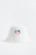 H & M - Embroidered Twill Bucket Hat - White